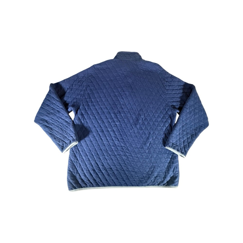 Orvis Sweater Adult Large Blue Quilted Pullover Long Sleeve Argyle Warm Mens - Picture 2 of 10